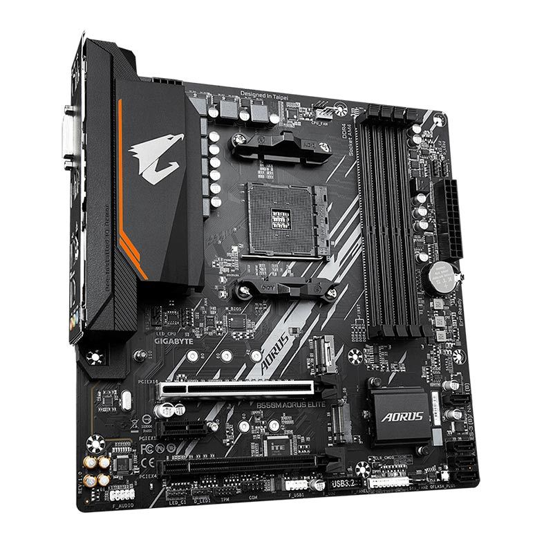 Placa Mãe Gigabyte B550M AORUS Elite/ Chipset B550/ AMD AM4/ mATX/ DDR4