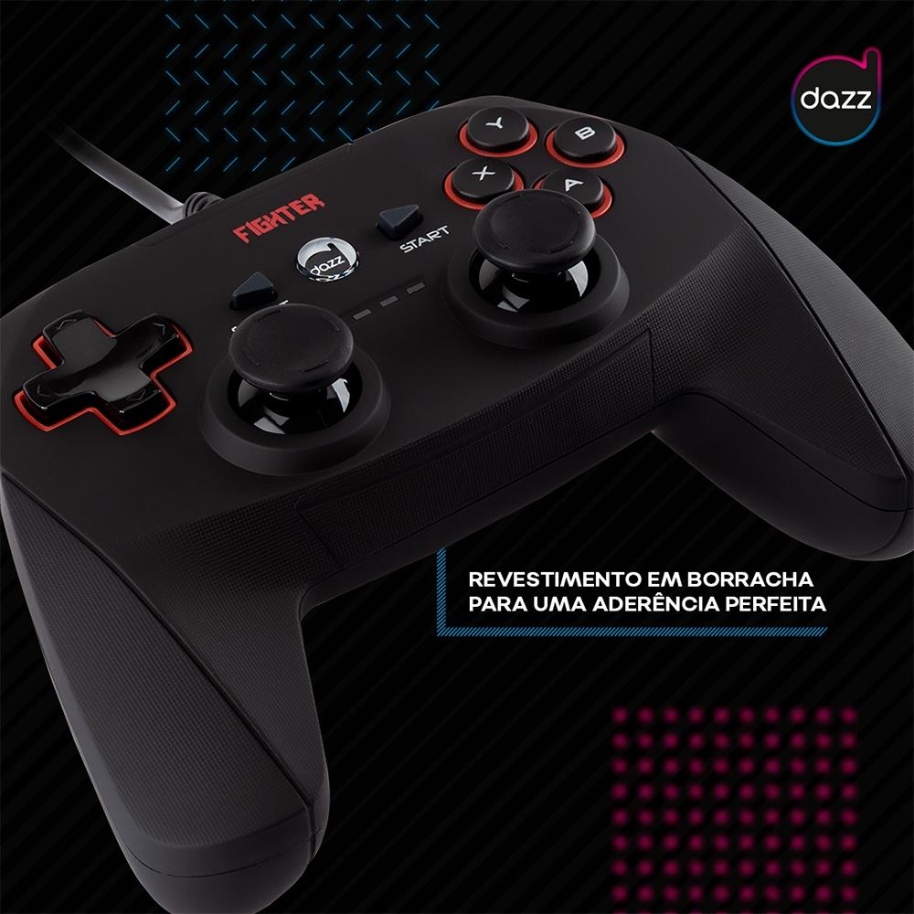 Controle Dazz Dualshock Fighter PC/PS3 Preto 623397