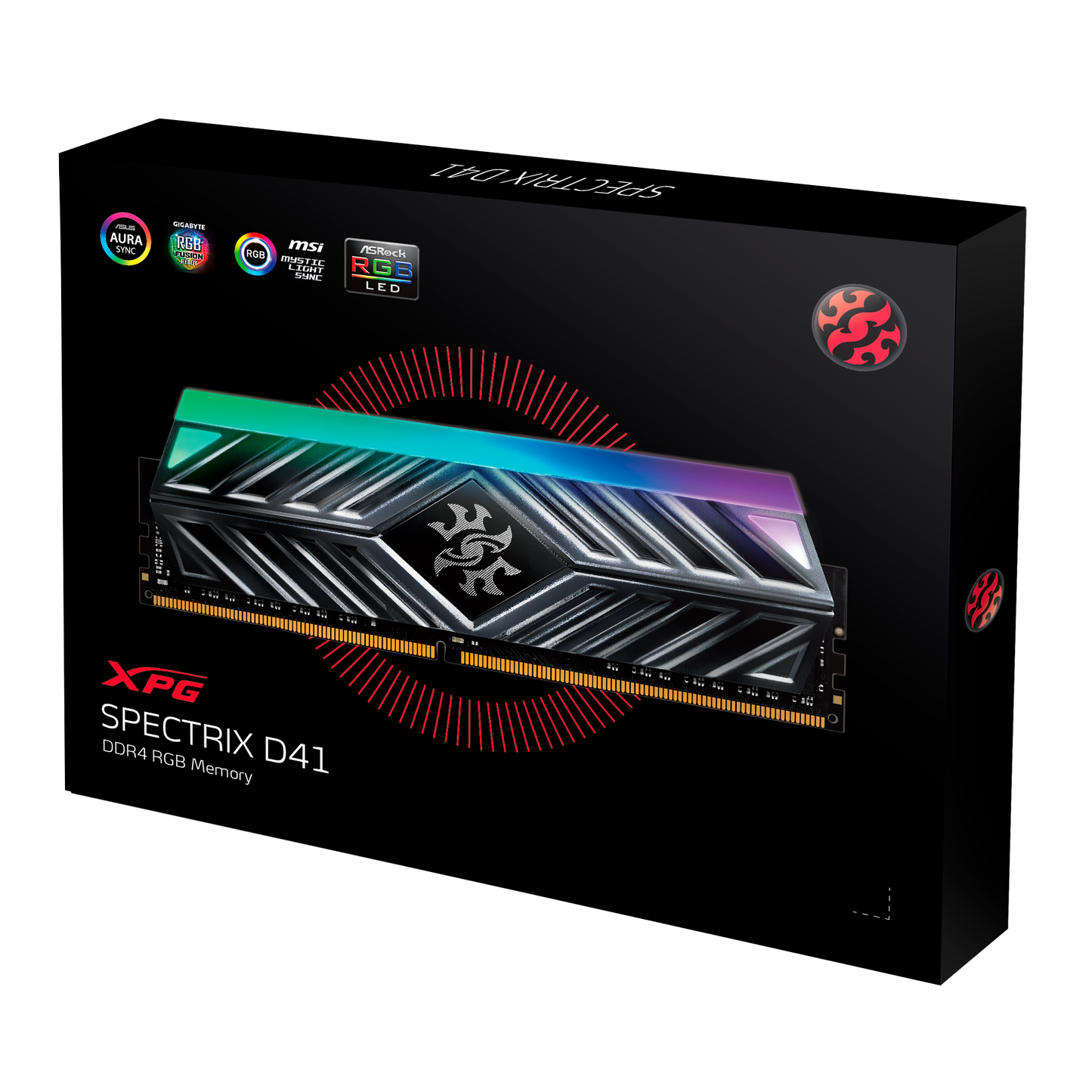 Memória XPG Spectrix D41 TUF, RGB, 8GB, 3200MHz, DDR4