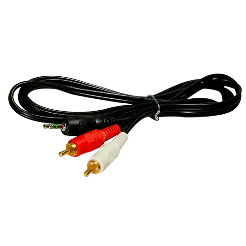 Cabo De Áudio 2 RCA + P2 Stereo 1,80 Mts