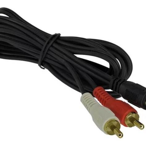 Cabo De Áudio 2 RCA + P2 Stereo 1,80 Mts