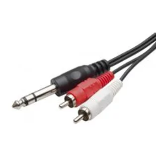 Cabo De Áudio 2 RCA + P2 Stereo 1,80 Mts