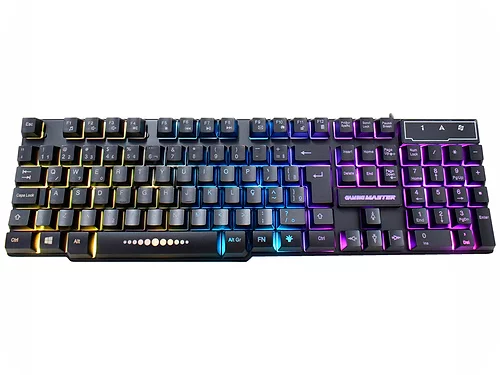 Teclado Gamer K-Mex KM-5228/ Multimídia/ RGB Rainbow/ USB