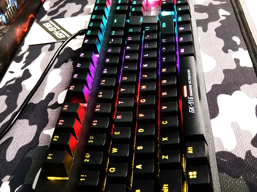 Teclado Gamer Mecânico Xtrike Me GK-916, Rainbow, Switch Blue, ANSI, Black