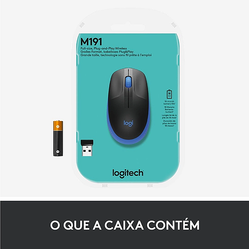 MOUSE SEM FIO LOGITECH M190