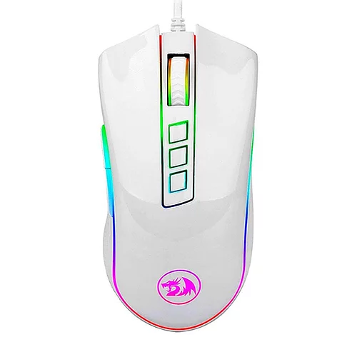 Mouse Gamer Redragon King Cobra FPS RGB, 24000 DPI, 7 Botões Programáveis, Lunar White, M711W-FPS