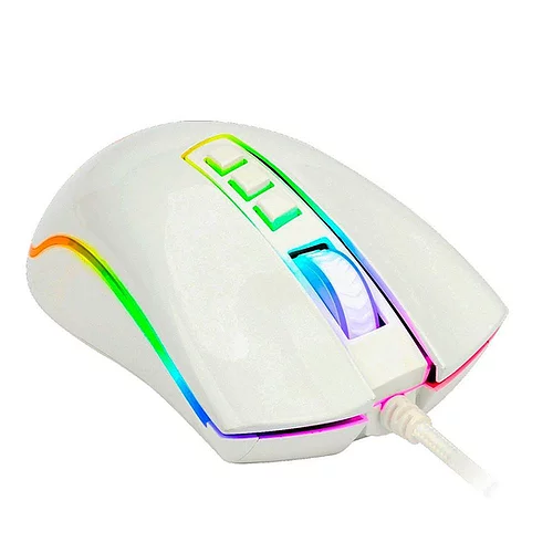 Mouse Gamer Redragon King Cobra FPS RGB, 24000 DPI, 7 Botões Programáveis, Lunar White, M711W-FPS