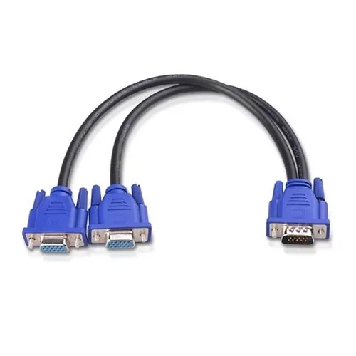 Cabo Y Vga com 2 saidas Femea 15 cm