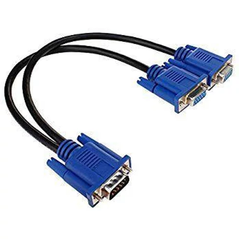 Cabo Y Vga com 2 saidas Femea 15 cm