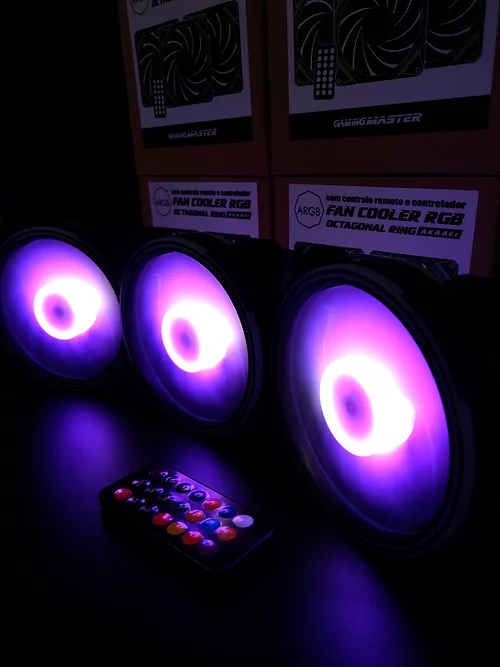 Kit 3 Fans RGB Com Controladora AKAAE1