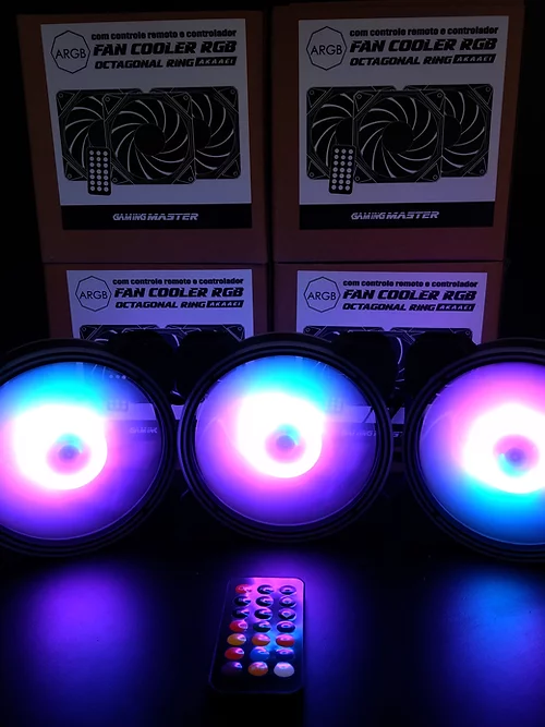 Kit 3 Fans RGB Com Controladora AKAAE1