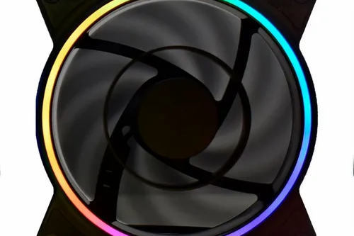 KIT 3 FANS RGB E FITA LED RAINBOW SLIM RING AF-Y1225