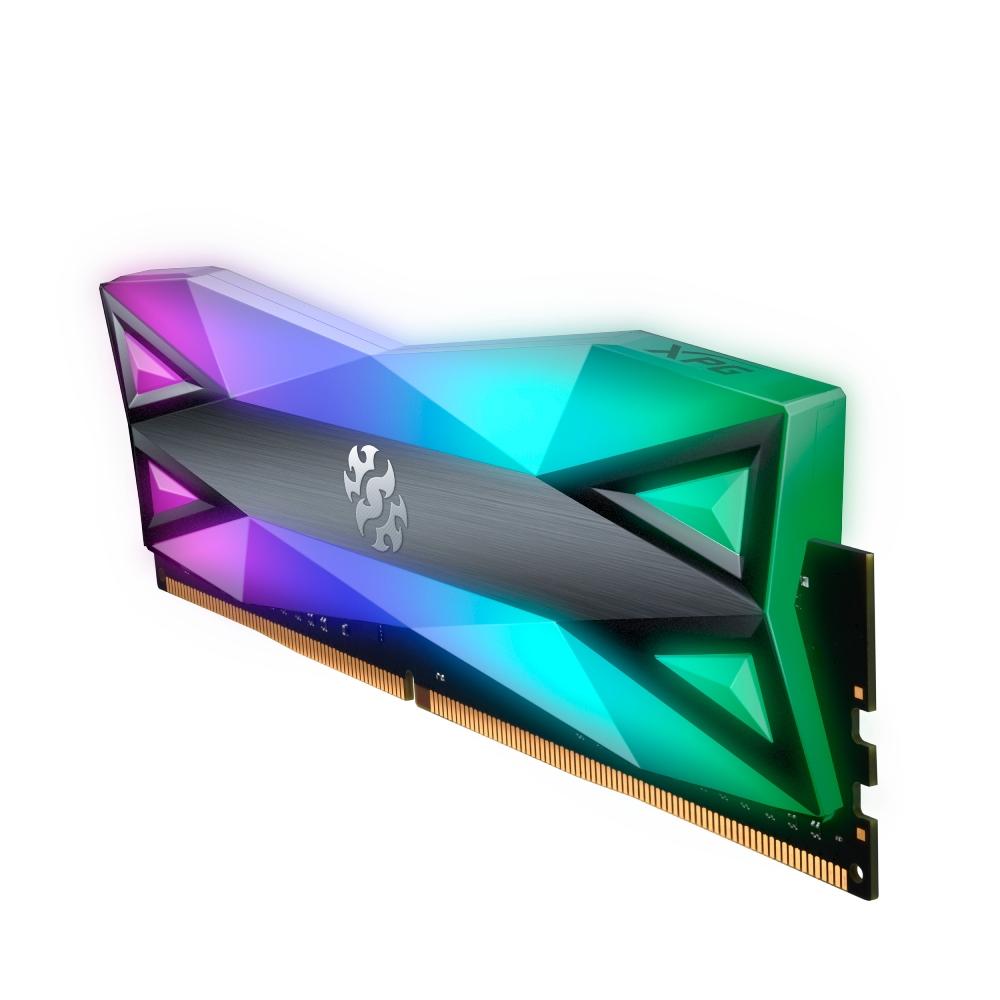 Memória XPG Gammix D60G, RGB, 8GB, 3200MHz, DDR4, CL16, Cinza - AX4U32008G16A-ST60