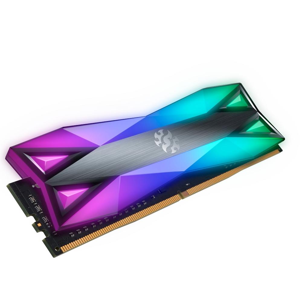 Memória XPG Gammix D60G, RGB, 8GB, 3200MHz, DDR4, CL16, Cinza - AX4U32008G16A-ST60