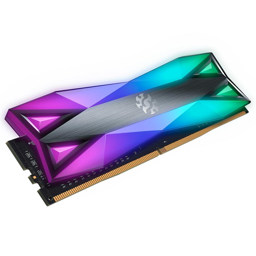 Memória XPG Gammix D60G, RGB, 8GB, 3200MHz, DDR4, CL16, Cinza - AX4U32008G16A-ST60