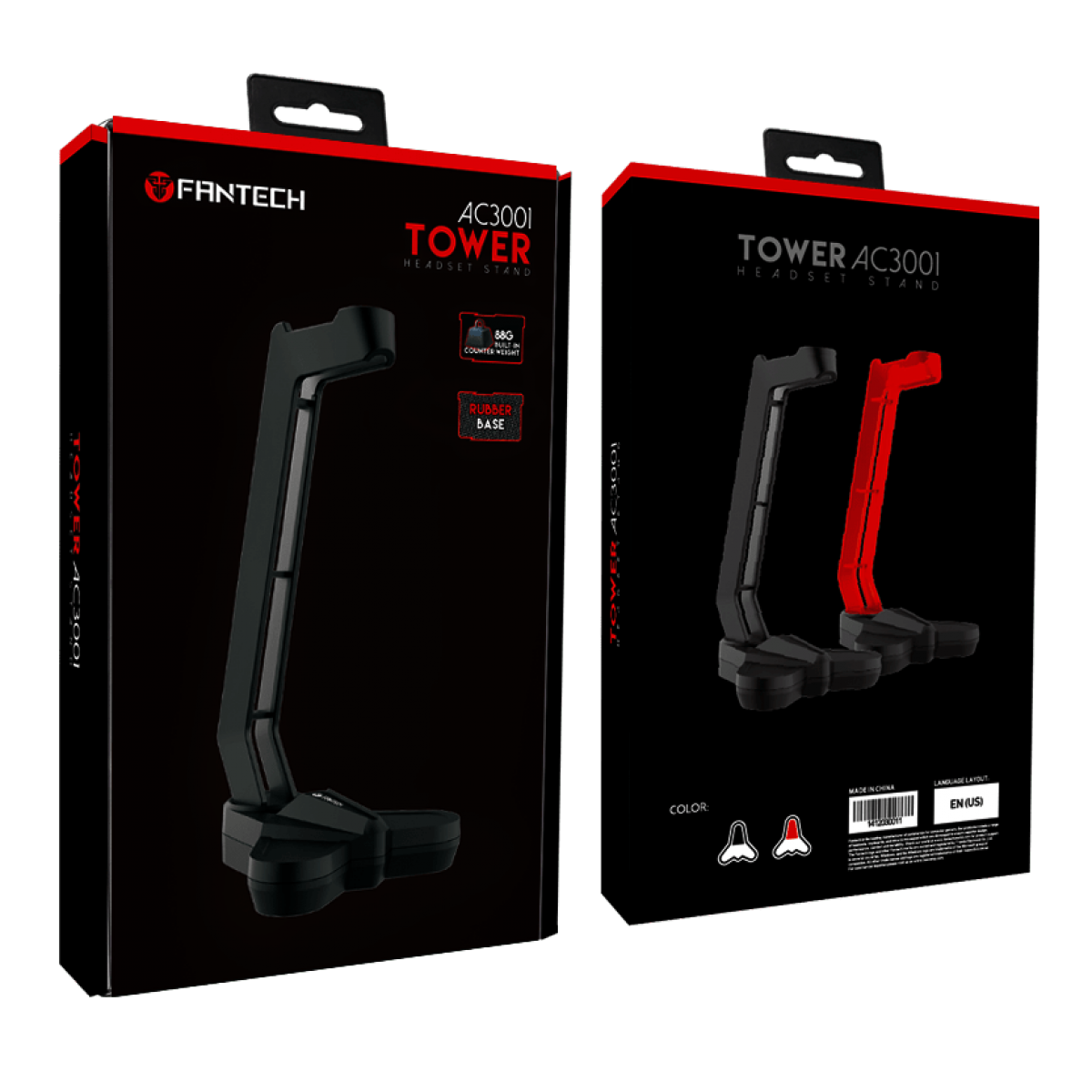 Suporte para Headset Fantech Tower/ Black/ AC3001