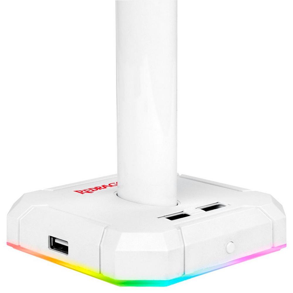 Suporte para Headset Redragon Scepter Pro, RGB, Branco - HA300-W