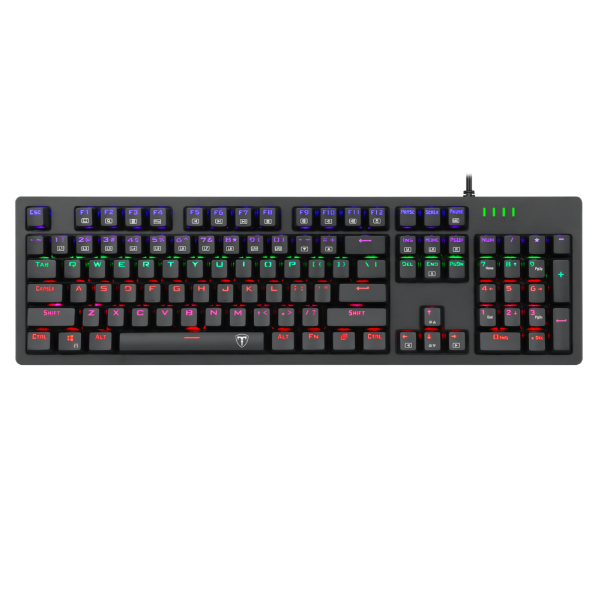 Teclado Gamer Mecânico T-Dagger Bermuda/ RGB/ Black/ ABNT2/ T-TGK312