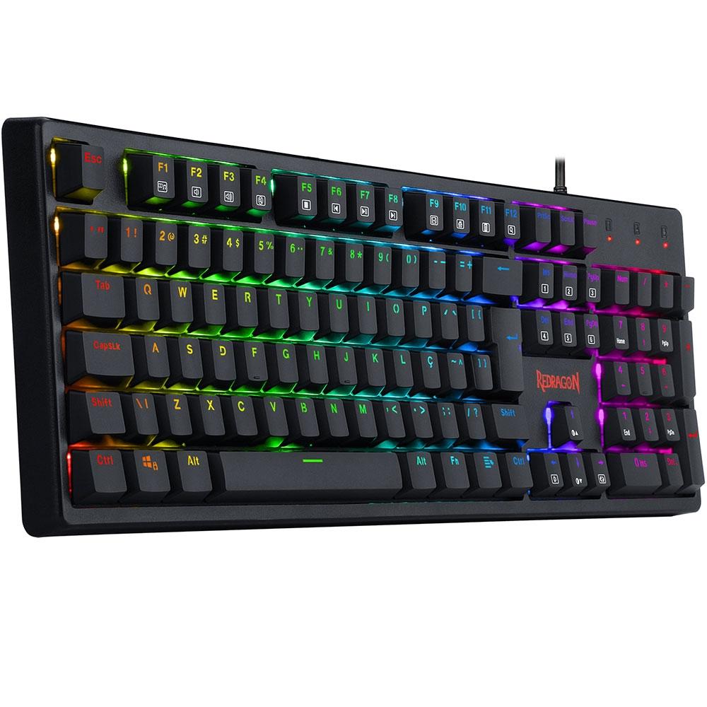 Teclado Mecânico Gamer Redragon Kama, RGB, USB 2.0, ABNT2 - K578-RGB