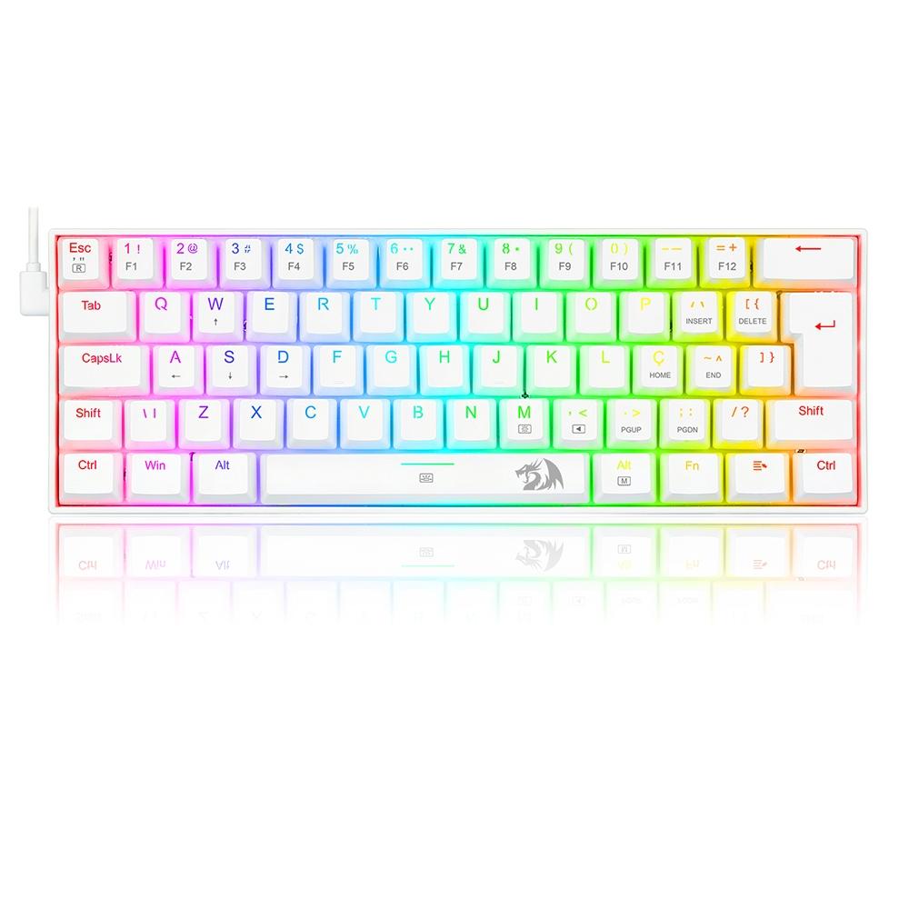 TECLADO MECANICO GAMER DRAGONBORN RGB BRANCO