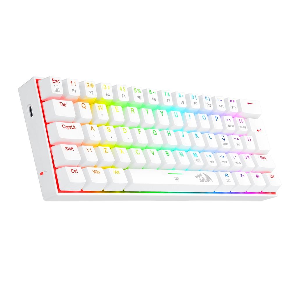 TECLADO MECANICO GAMER DRAGONBORN RGB BRANCO