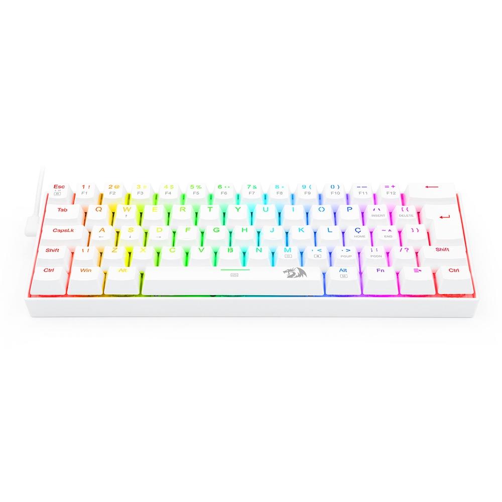 TECLADO MECANICO GAMER DRAGONBORN RGB BRANCO