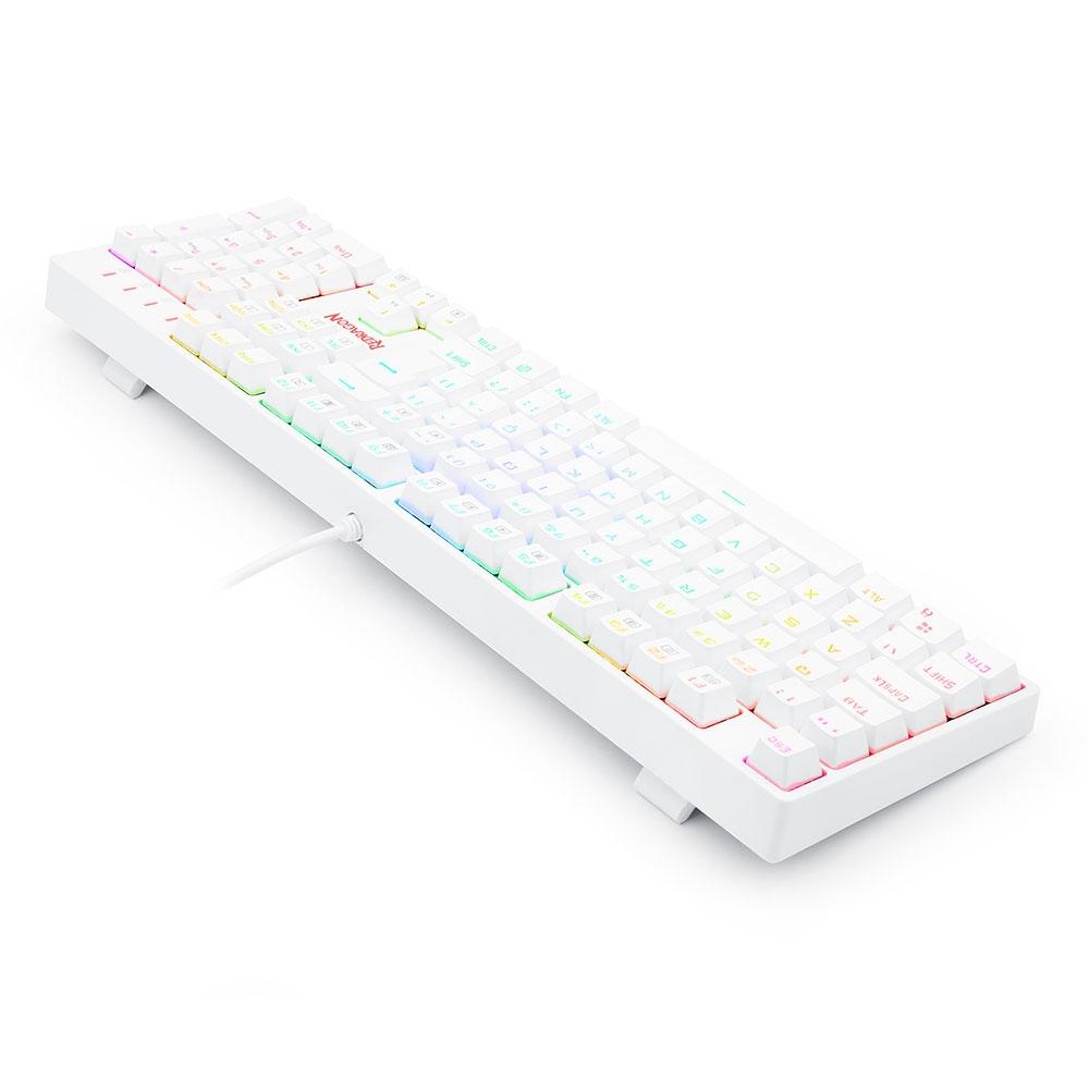 Teclado Óptico Gamer Redragon Surara Pro RGB,ABNT2, Keycaps ABS Doubleshot, Branco - K582W-RGB-PRO (PT-BLUE)