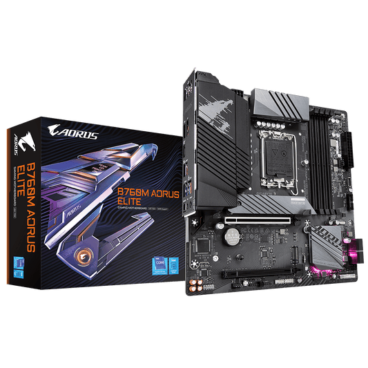 *CONSULTAR VALOR PELO WHATSAPP* Placa Mãe Gigabyte B760M Aorus Pro AX DDR4, Chipset B760, Intel LGA 1700, mATX, DDR4