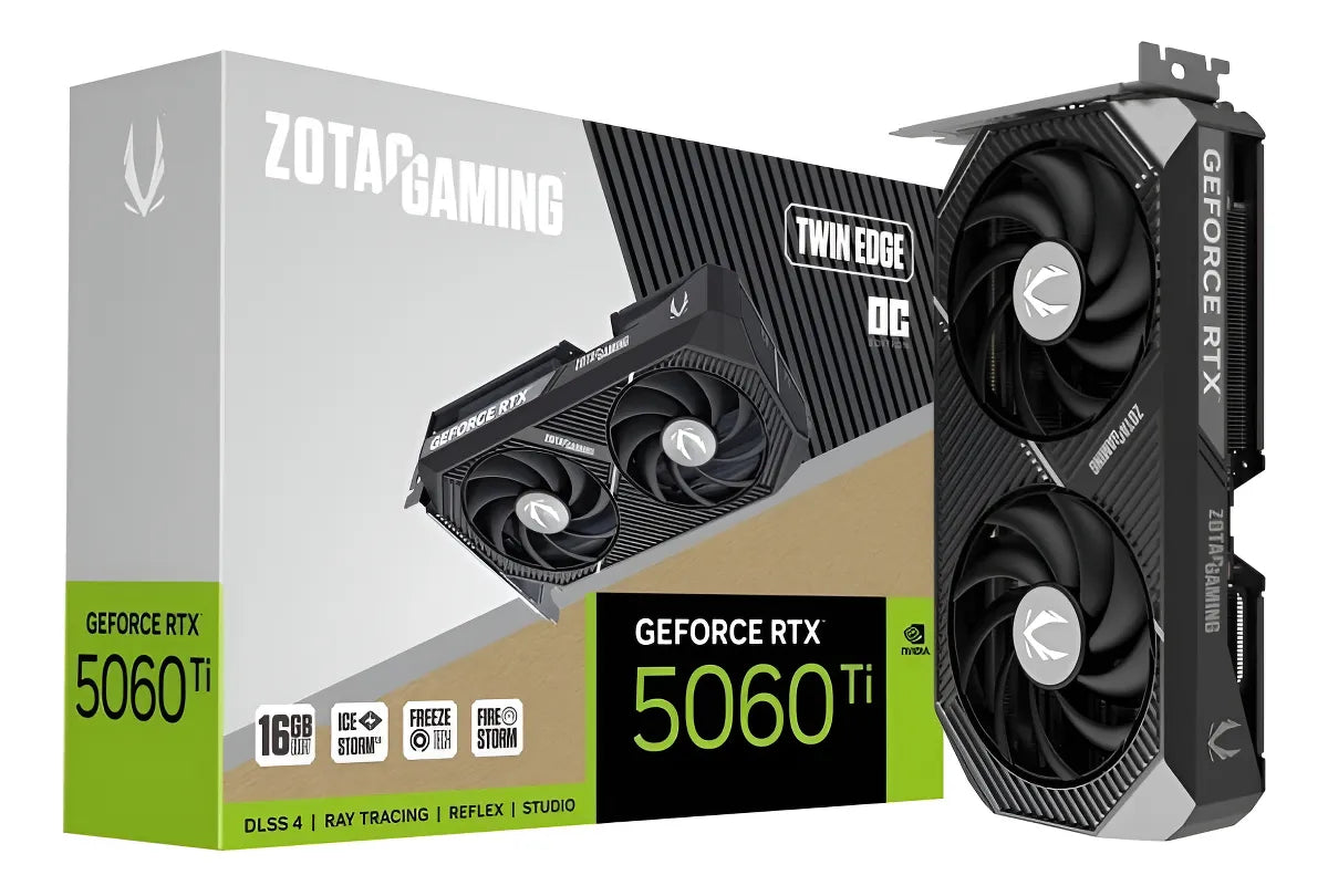 *CONSULTAR VALOR E DISPONIBILIDADE PELO WHATSAPP* PLACA DE VÍDEO GEFORCE RTX 5060 TI 16GB ZOTAC TWIN EDGE OC