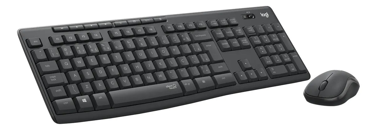 Teclado E Mouse Sem Fio Logitech MK295, Com Teclado Numérico, Resistente à derramamentos, Silent Touch, Wireless, Multimídia, ABNT2, USB, Preto - 920-009793