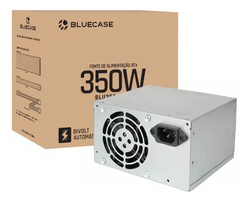 Fonte ATX 350W Real Bivolt Automática com Cabo Força sem Caixa Blu350-DAUT Bluecase