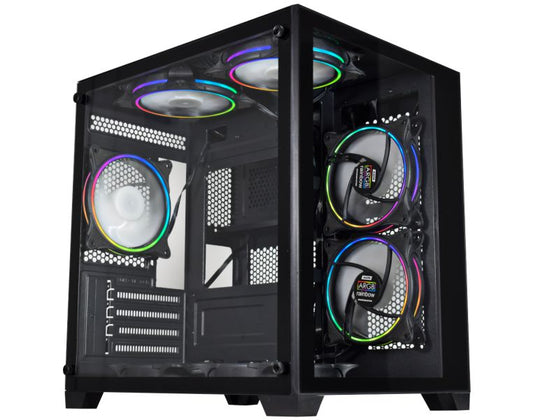 Gabinete Gamer K-MEX Aquario Micro IV CG-0415, Mid Tower, Vidro Temperado, m-ATX, Sem Fan, Preto, CG0415RH001CB0X