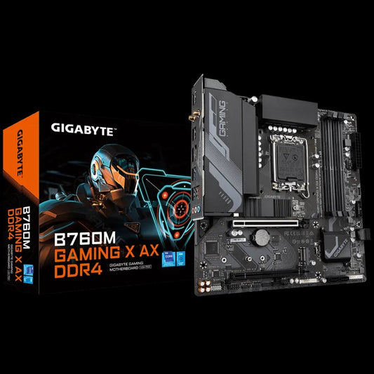 *CONSULTAR VALOR PELO WHATSAPP* PLACA MAE GIGABYTE B760M GAMING X AX DDR4, SOCKET LGA 1700, M-ATX, CHIPSET INTEL B760, B760M-G-X-AX-DDR4