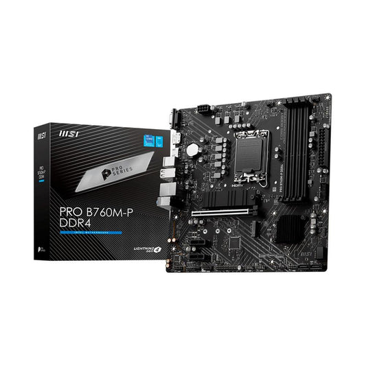 *CONSULTAR VALOR PELO WHATSAPP* PLACA MÃE MSI PRO B760M-P DDR4, CHIPSET B760, INTEL LGA 1700, ATX, DDR4