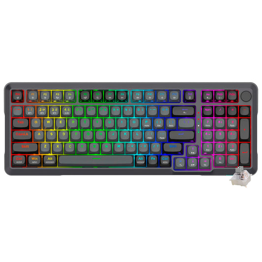 Teclado Gamer Mecânico Redragon K688GB-RGB-PRO Bragi Pro Wireless