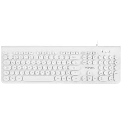 Teclado Usb Multimidia Dynamic Circle Abnt2 Teclas Redondas Cabo Usb 1.8m Branco - Dc110b