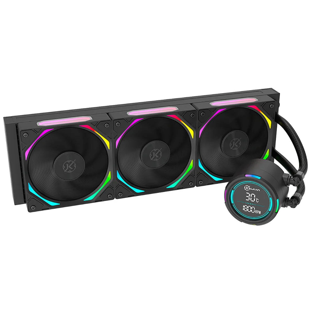 Water Cooler Kalkan Delta V2 360mm ARGB Amd/intel Com Display Preto Klk00067