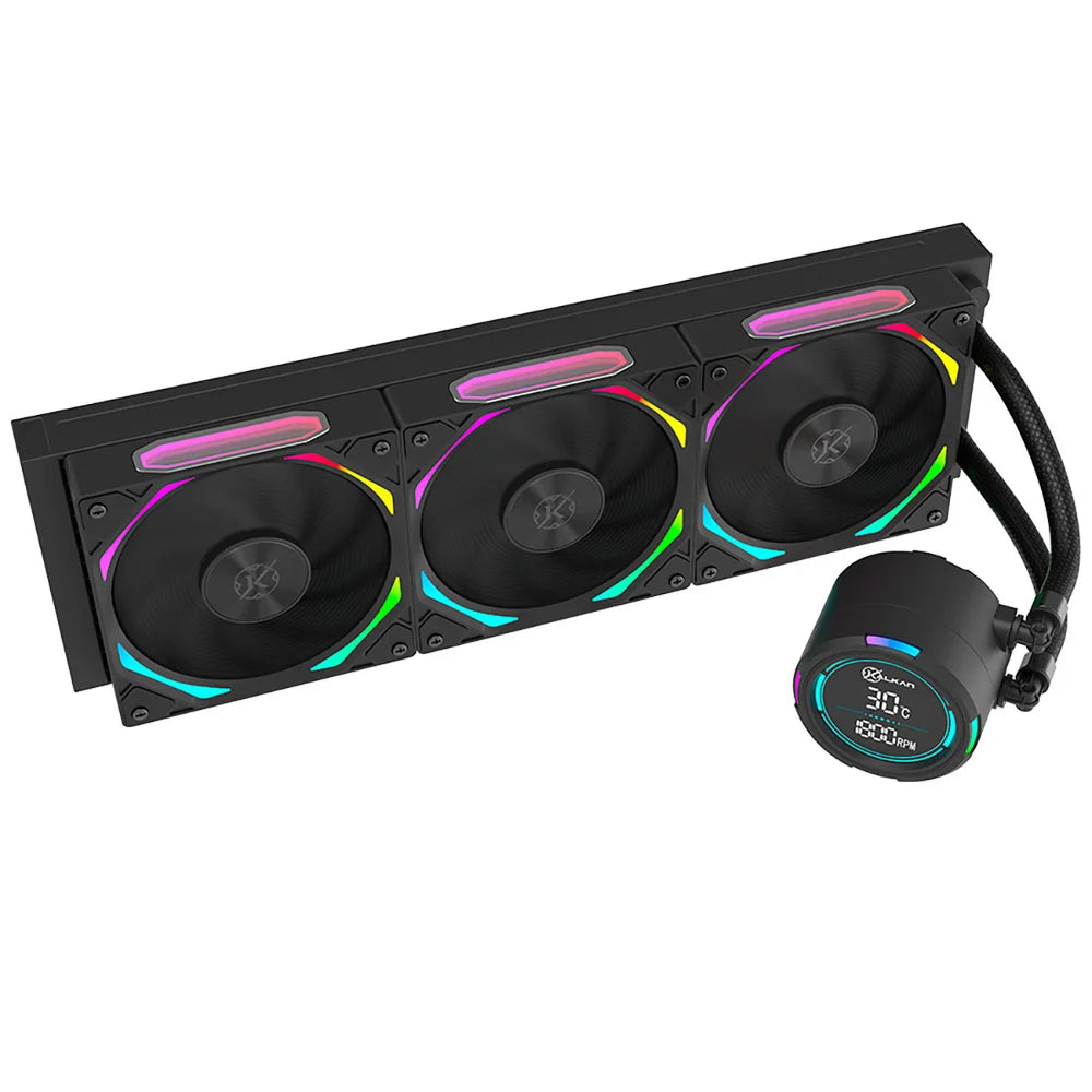 Water Cooler Kalkan Delta V2 360mm ARGB Amd/intel Com Display Preto Klk00067