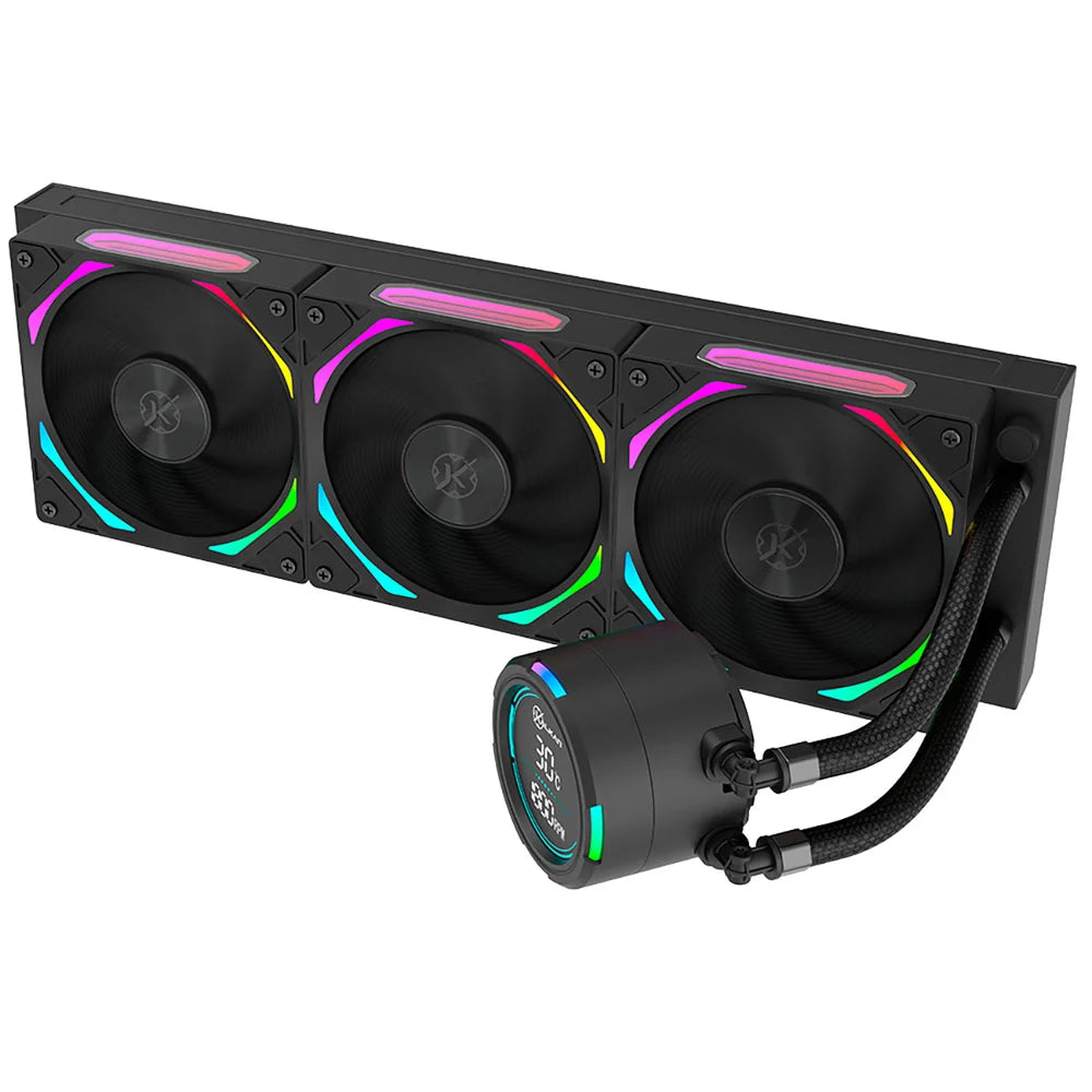 Water Cooler Kalkan Delta V2 360mm ARGB Amd/intel Com Display Preto Klk00067