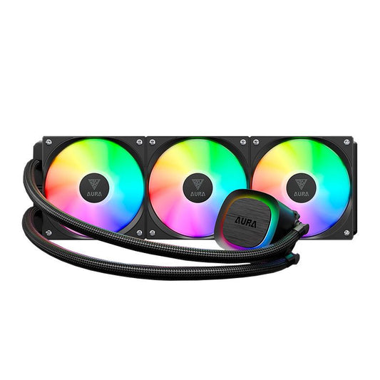 Water Cooler Gamdias Aura GL360 V2, ARGB, 360mm, Preto, AURA-GL360-V2BK