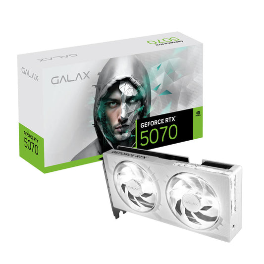 Placa de Video Galax GeForce RTX 5070 1-Click OC White, 12GB, GDDR7, 192-bit, DLSS4, 57NON7MDBSWH