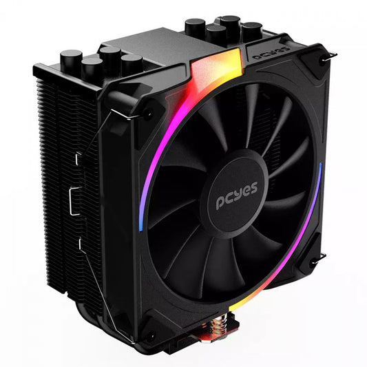 Cooler Para Processador PCYES Frost Pulse Black Vulcan ARGB, 120mm, Intel/AMD, Black, PEFPARGBBV