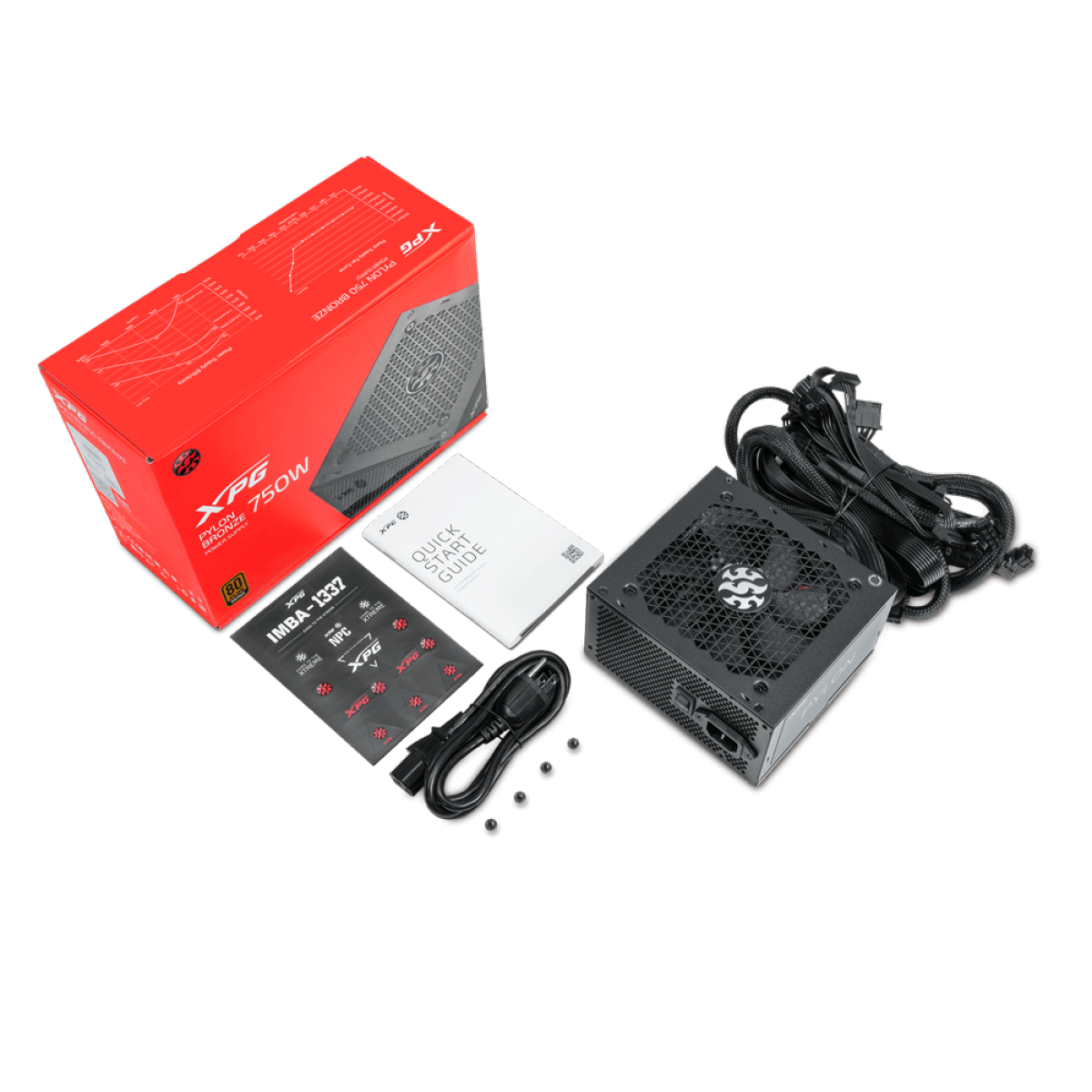 Fonte XPG Pylon, 750W, 80 Plus Bronze - PYLON750B-BKCBR