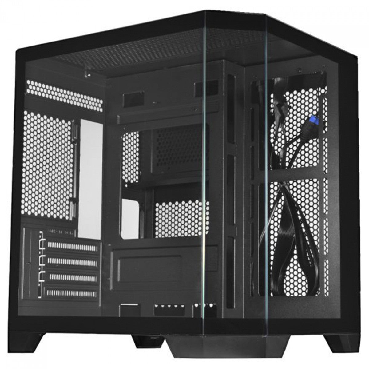 Gabinete Gamer K-MEX Aquario Ângulo CG-0620, Mid Tower, Vidro Temperado, m-ATX, Sem Fan, Preto, CG0620RH001CB0X