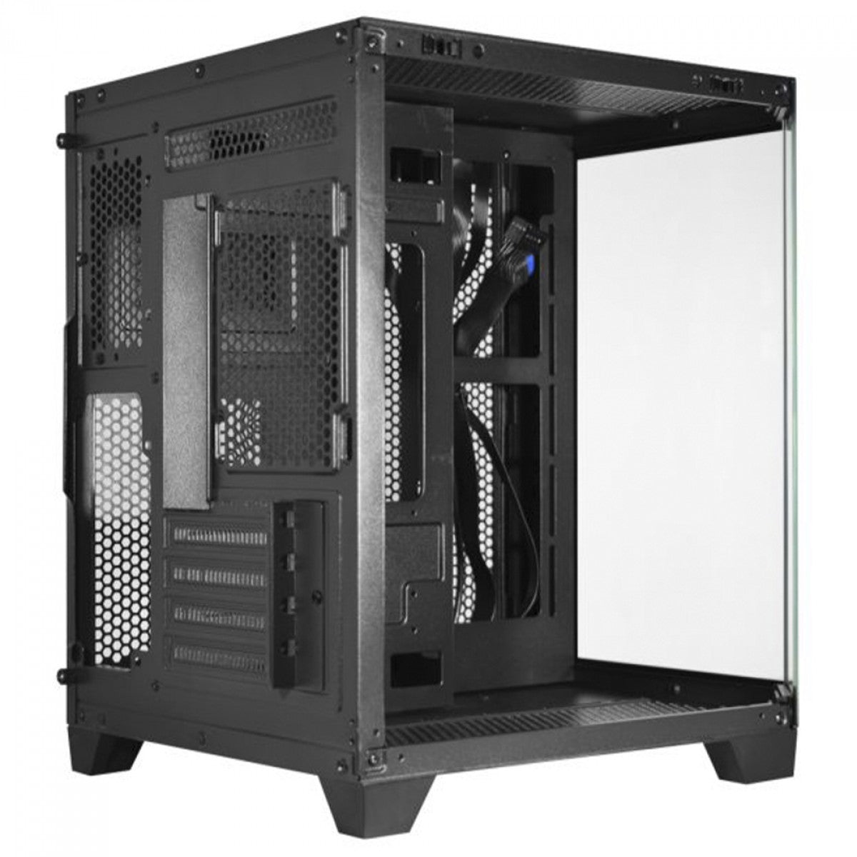 Gabinete Gamer K-MEX Aquario Ângulo CG-0620, Mid Tower, Vidro Temperado, m-ATX, Sem Fan, Preto, CG0620RH001CB0X