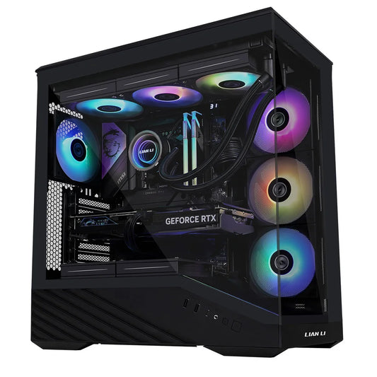 Gabinete Gamer Lian Li V100, Mid-tower, Vidro Temp, S/fan, Black - V100x