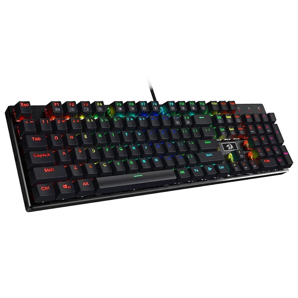 Teclado Mecânico Gamer Redragon Devarajas, RGB, Switch Brown, Preto - Preto - Unissex - Único