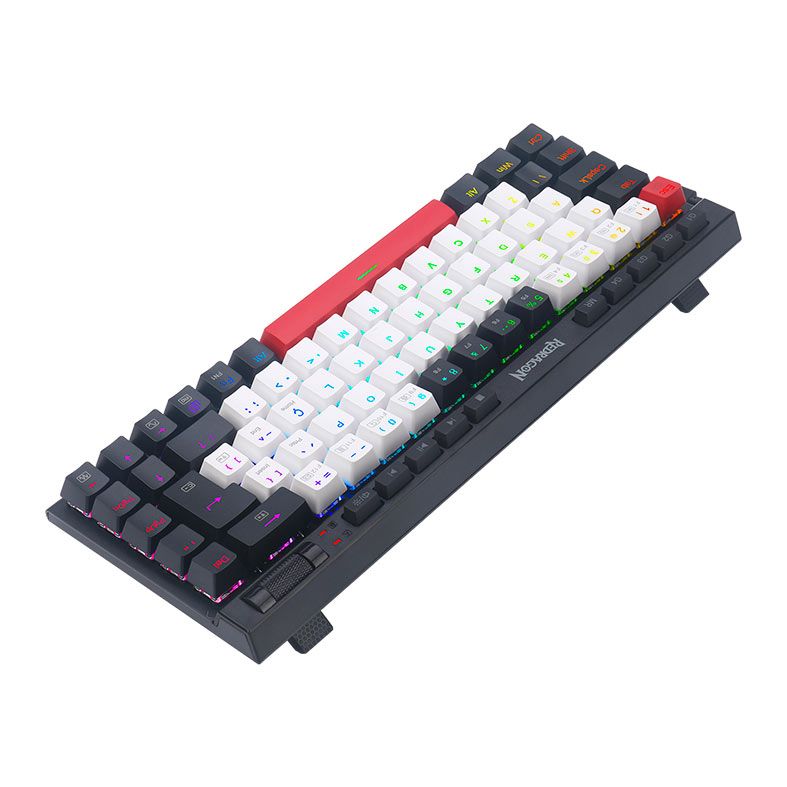 TECLADO MECANICO GAMER REDRAGON MAGIC WAND HEARTS, RGB, SWITCH BROWN, BRANCO E PRETO, K635WBR-RGB-PT-BROWN
