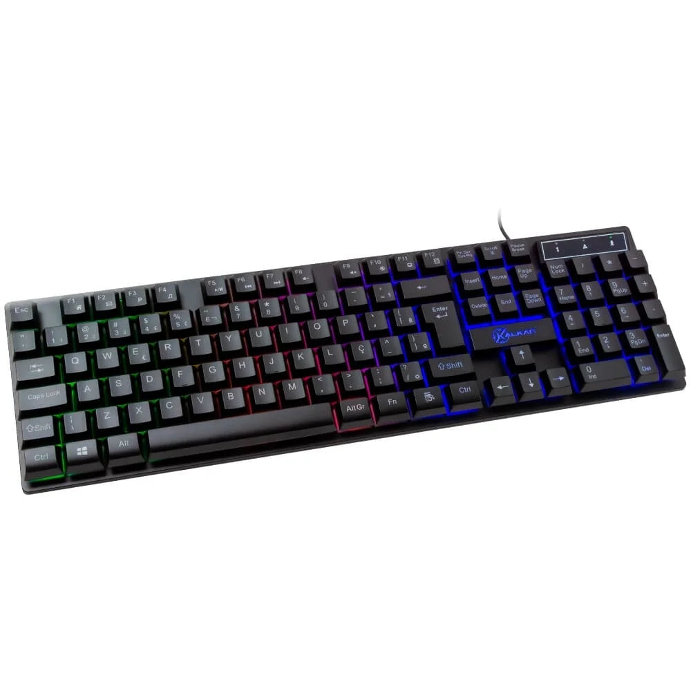 Kit GamerTeclado + Mouse + Mousepad + Headset Kalkan Odin, RGB, USB, ABNT2, 3600 DPI, Preto - KLK00017