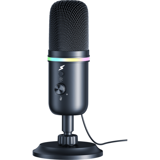 Microfone Gamer SuperFrame Voice, RGB, USB, Black, MSF-VOICE-RGB